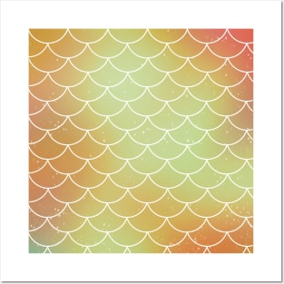 Mermaid scale pattern Posters and Art